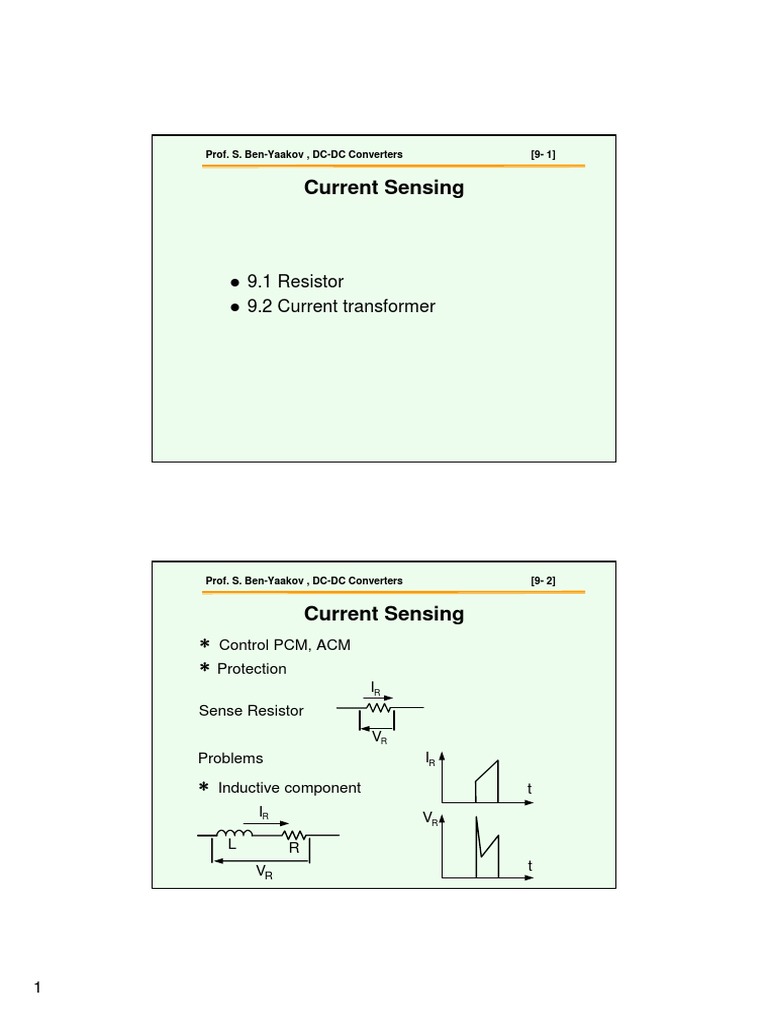Current Sensing Techniques for DCDC Converters A Comparison of