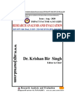 Dr. Krishan Bir Singh: Impact Factor 6.315 (Sjif)