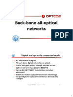 Back-Bone All-Optical Networks: Digital and Optically Connected World