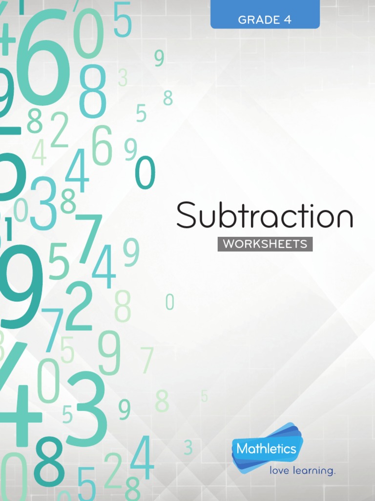 G4 Subtraction Worksheets USA PDF | PDF | Sandwich | Subtraction