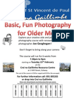 poster for photography class for older men