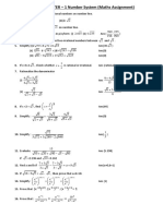 Assignment For Real Number PDF