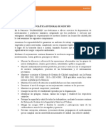 Actividad 5 Documento Sobre La Política y Despliegue de Objetivos