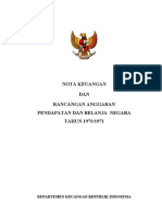 Nota Keuangan Dan RAPBN Th. 1970-1971