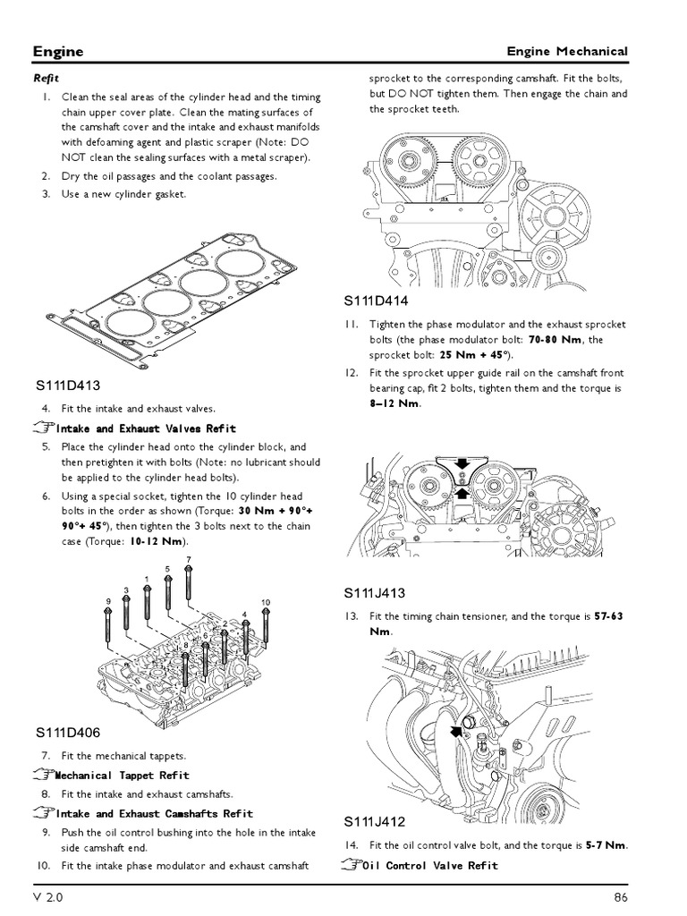 MG 3 Cylinder Head Bolt Torque Settings PDF PDF Vehicle Parts