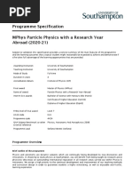 2021 Mphys Particle Physics With A Research Year Abroad 4424