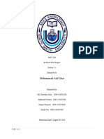 Mohammad Asif Gazi: MGT 368 Business Pitch Report Section: 21 Submitted To