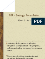 HR - Strategy Formulation