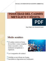 Toxicidad Del Cadmio. Pesticidas - Contaminación Del Agua - Ponencia