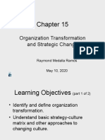 Organization Transformation and Strategic Change: Raymond Medalla Ramos May 10, 2020