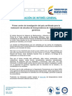 02 03 2017 Primer Centro de Investigacin Del Pas Certificado para La Realizacin de Estudios de Bioequivalencia de Medicamentos Genricos