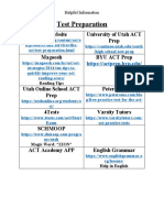 Act Prep Resources