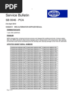 FG Wilson Service Bulletin: SB 0046 - PCA