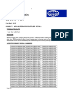 FG Wilson Service Bulletin SB 0046 - PCA Alternator Recall