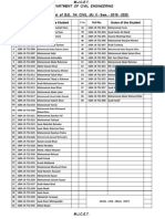 Enrollment List of B.E. 1/4 CIVIL (A) II - Sem. - 2019 - 2020