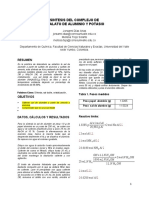 Síntesis de la sal de alumbre (NH4Al(SO4)2.12H2O) a partir de aluminio y sulfato de amonio