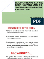 Horizontal Intergovernmental Relations Between Ethiopian Federating Units: The Case of Amhara and Benshangul Gumuz Regional States