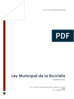 Ley Municipal de La Bicicleta SUCRE Anteproyecto 2-09-2020 PDF