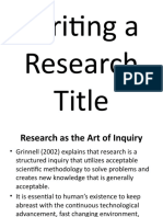 Writing A Research Title