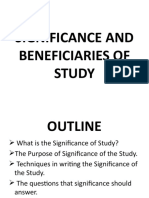 Significance and Beneficiaries of Study