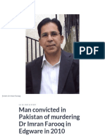 Man Convicted in Pakistan of Murdering DR Imran Farooq in Edgware in 2010