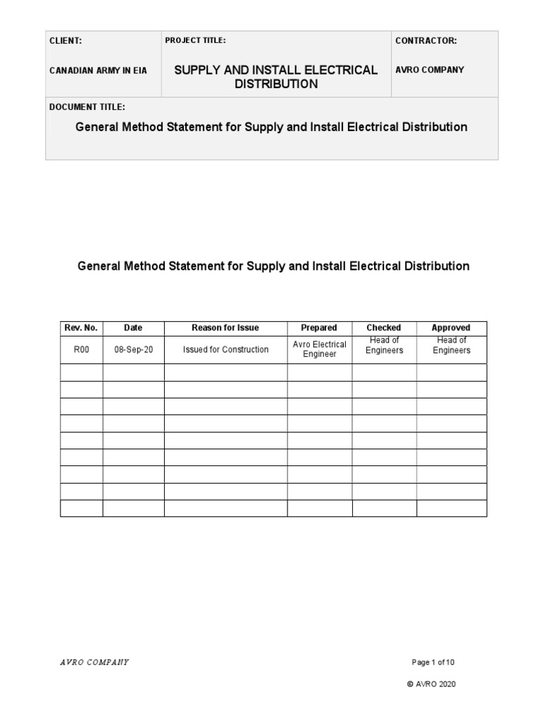 Electrical Distribution Installation Plan | PDF | Safety | Electromagnetism