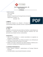 Plano de Ensino - 2016 - Fundamentos Da Psicologia Existencial