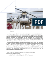 Mi-171 Helicopters: Dear Sirs