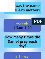 What Was The Name of Samuel's Mother?: Hannah