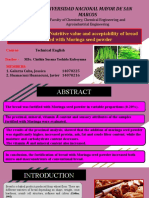 Universidad Nacional Mayor de San Marcos: Nutritive Value and Acceptability of Bread Fortified With Moringa Seed Powder