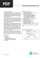 MAX803/MAX809/ MAX810 3-Pin Microprocessor Reset Circuits: General Description Benefits and Features