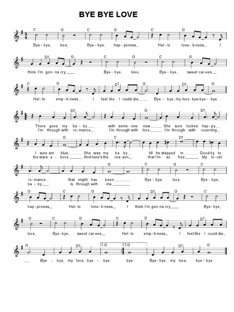 Bye Bye Love PDF | PDF