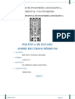 Políticas de Estado Sobre Recursos Hidricos