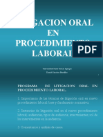 Litigacion Oral EN Procedimiento Laboral: Universidad Santo Tomas Iquique Daniel Sánchez Bustillos