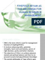 Fivefold Niyam As: The Mechnism For Human Resource Management