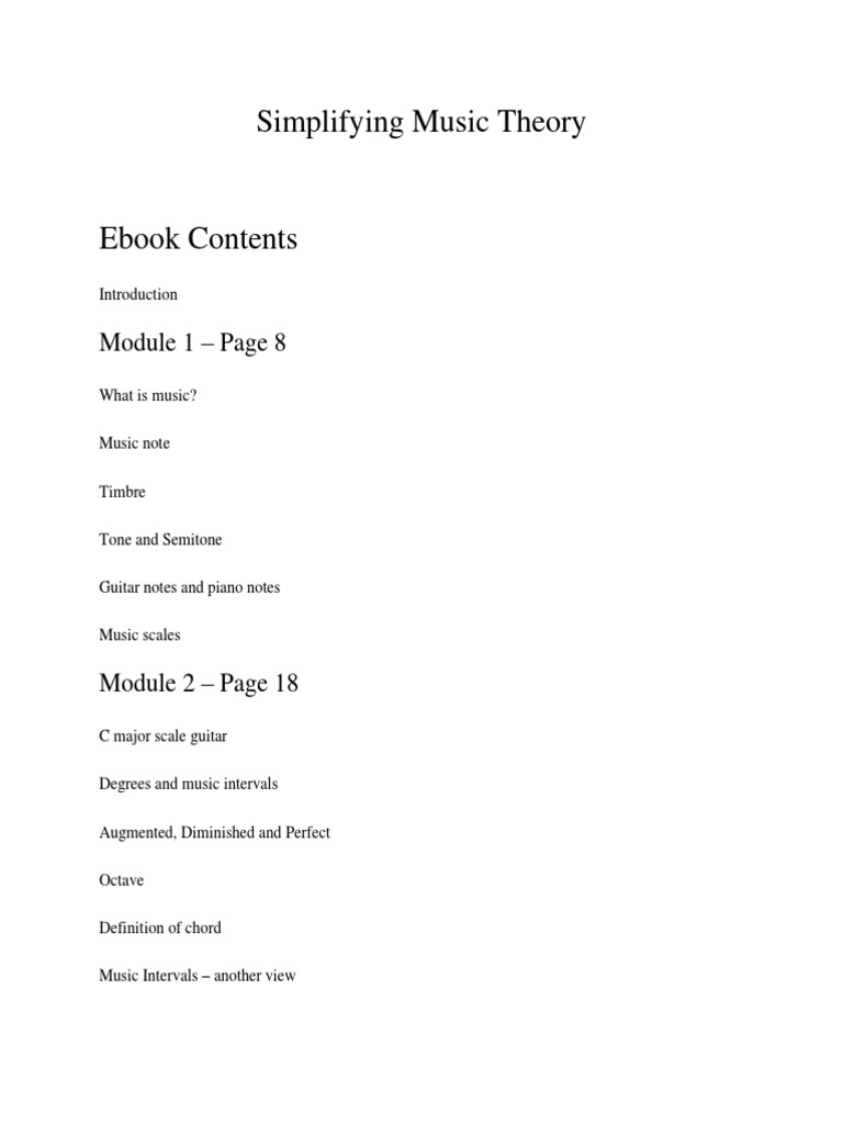 Simplifying Music Theory Pdf Scale Music Chord Music