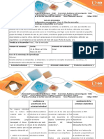 Guía de actividades y Rúbrica de evaluación - Paso 1. Plan de mercadeo