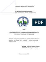 AVILA PLAZA Tecnologías de comunicación e información y proceso de enseñanza-aprendizaje