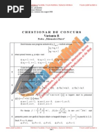 ListaFacultati - Ro Subiecte Admitere Academia Tehnica Militara Bucuresti Matematica Fizica 2008