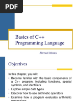 Basics of C++ Programming Language: Ahmad Idrees