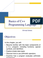 Basics of C++ Programming Language: Ahmad Idrees