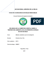 Influencia de La Cobertura Vegetal Sobre La Temperatura Ambiental de Los Diferentes Sistemas de Uso de Suelo