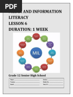 LM SHS Media and Information Literacy - Lesson 6