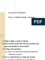 Ways To Obtain Pupils' Attention