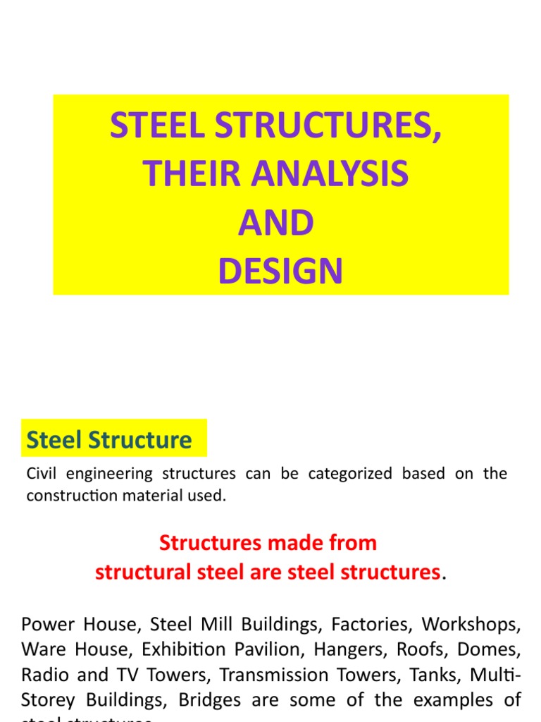 Analysis and Design of Steel Structures: Exploring the Various Systems ...