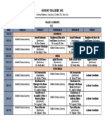 NICOSAT COLLEGES INC GRADE 11 CHEERFUL CLASS SCHEDULE