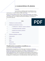 Clasificación en Nombres Científicos (Editar)