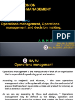 Operations Management, Operations Management and Decision Making