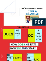 He'S A Slow Runner: (UNIT 4) Grammar