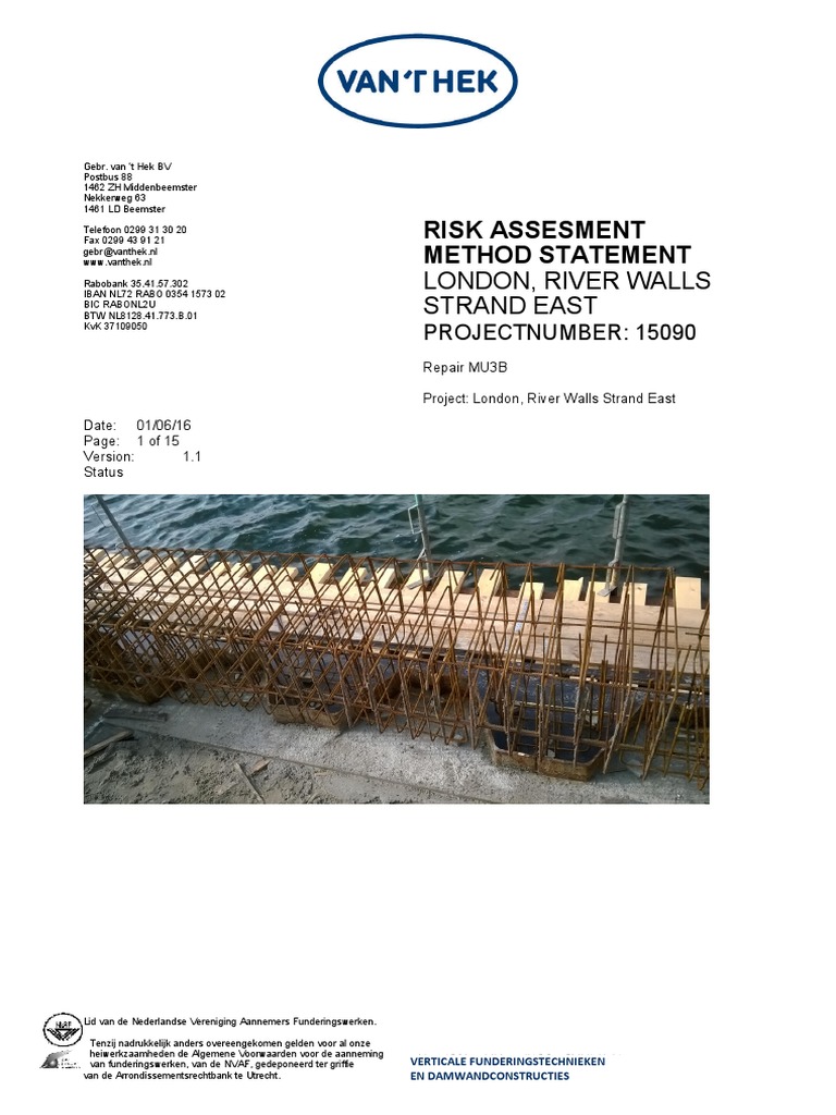 Risk Assestment of A Wall Next To The River | PDF | Crane (Machine ...
